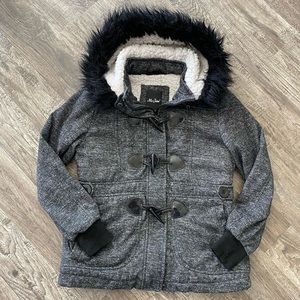 Pea coat style jacket with removable hood - 10